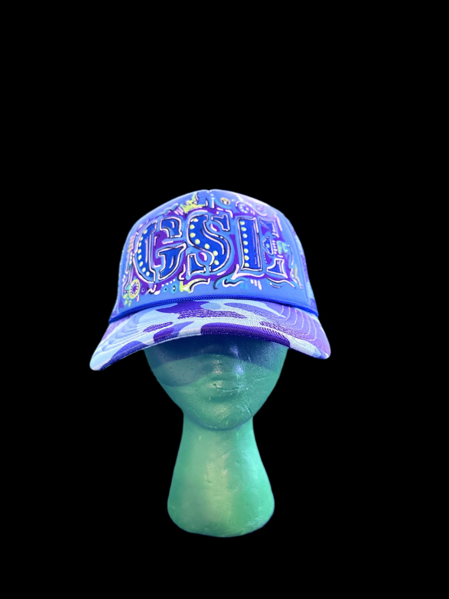 Custom GSE Camo Blue Snapback Hat